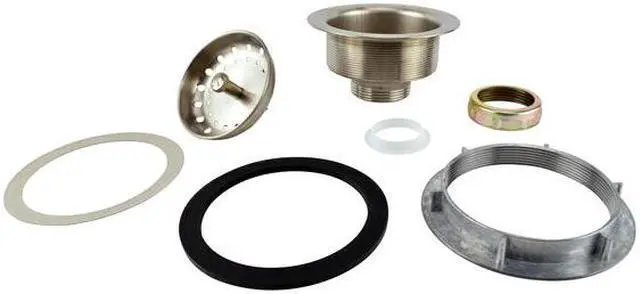 Alt view image 7 of 7 - KEENEY MFG K5435DSBN Sink Strainer with Fixed Post Basket, Brushed Nickel