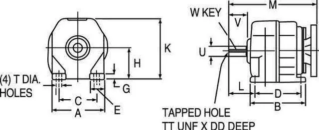 Alt view image 2 of 2 - BOSTON GEAR F842B-28K-B5-M1 Speed Reducer,C-Face,56C,28:1