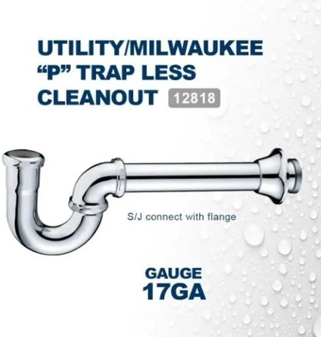 Alt view image 5 of 7 - EVERFLOW 12818 Utility/ Milwaukee P-Trap for Tubular Drain Applications, 17GA