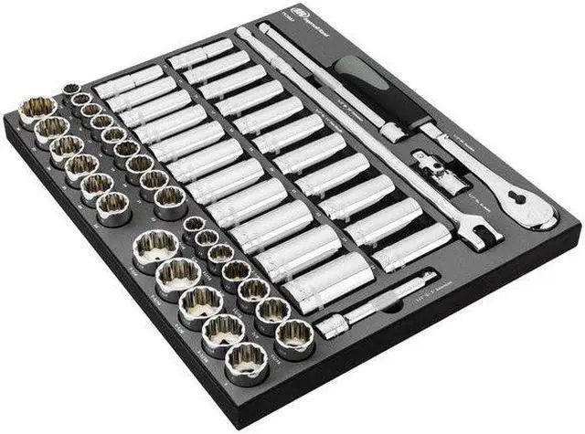 Alt view image 3 of 4 - INGERSOLL-RAND 752002 54 Piece 1/2 Inch Drive SAE/Metric Master Socket and