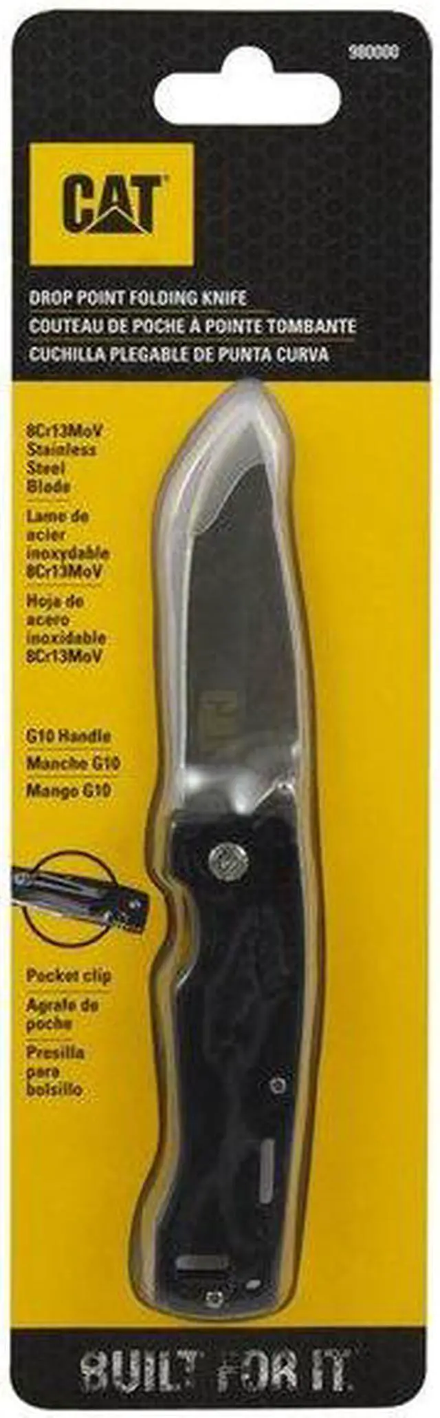 Alt view image 3 of 4 - CAT 980000 6-1/2 Inch Drop Point Folding Knife