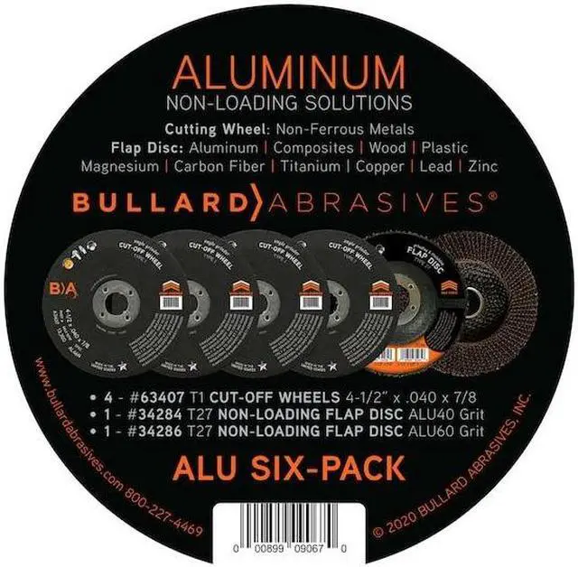 Alt view image 4 of 4 - BULLARD ABRASIVES 9067 ALU Six Pack - (4) 63407, (1) 34284, (1) 34286