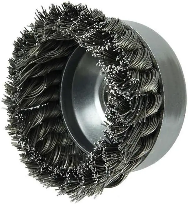 Alt view image 2 of 2 - WEILER 12826 4" Single Row Knot Wire Cup Brush, .023" Steel Fill, 5/8"-11 UNC