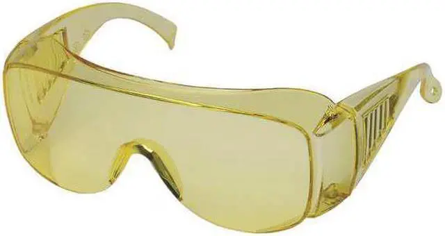 Alt view image 3 of 4 - CONDOR 4VCF2 Safety Goggles, Scratch-Resistant, Amber Lens, Not Rated for Dust