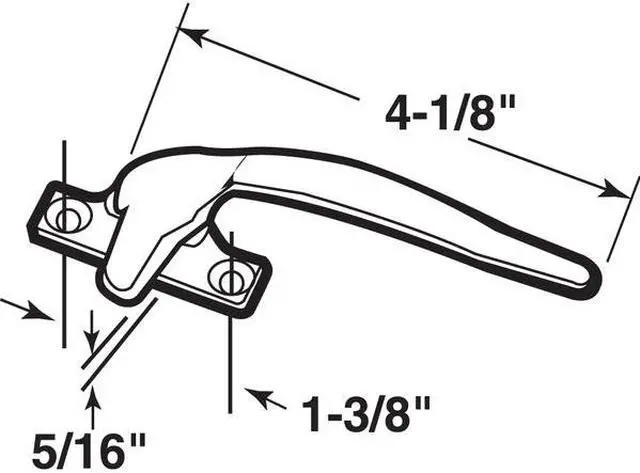 Alt view image 3 of 4 - PRIME-LINE H 3603 Casement Locking Handle, 1-3/8 in. Holes, White Bronze