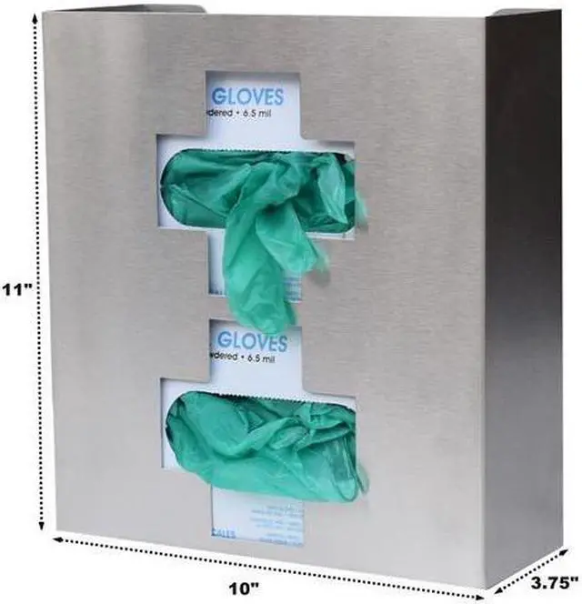 Alt view image 2 of 2 - OMNIMED 305336 Stainless Steel "Medical Cross" Glove Box Dispenser (Double)