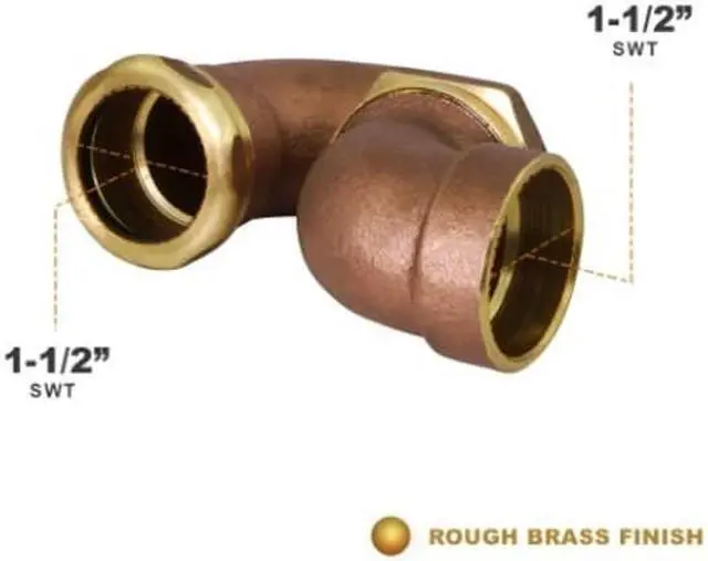 Alt view image 2 of 4 - EVERFLOW 21317 SWTx1-1/2" LA Pattern Trap for Tubular Drain Applications, Brass