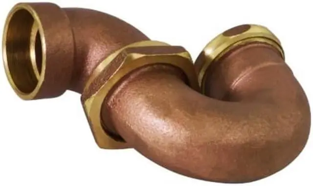 Alt view image 3 of 4 - EVERFLOW 21317 SWTx1-1/2" LA Pattern Trap for Tubular Drain Applications, Brass