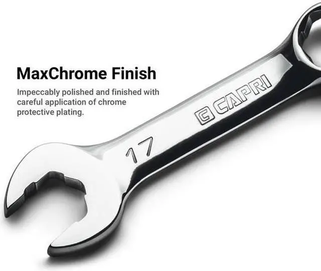 Alt view image 4 of 5 - CAPRI TOOLS CP11750-M19SB 19 mm WaveDrive Pro Stubby Combination Wrench for