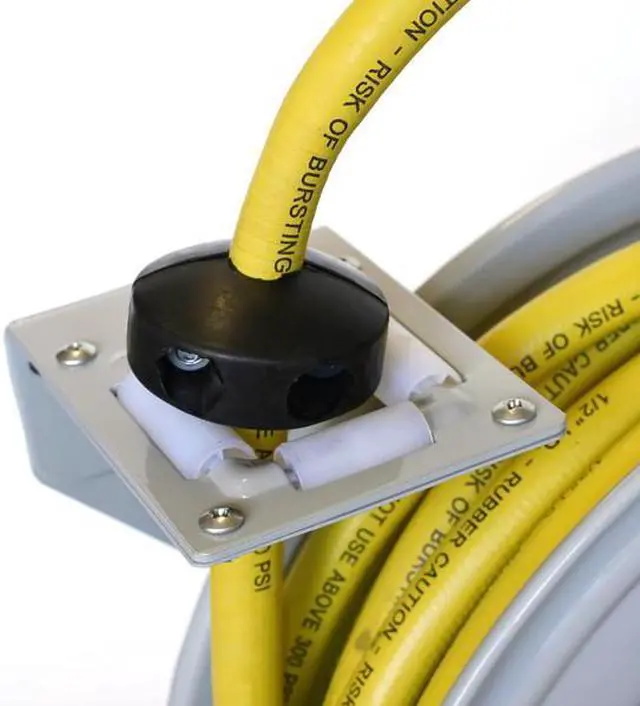 Alt view image 2 of 7 - STEELMAN 96840-IND Enclosed Spring Garden Center Water / Pneumatic Hose Reel