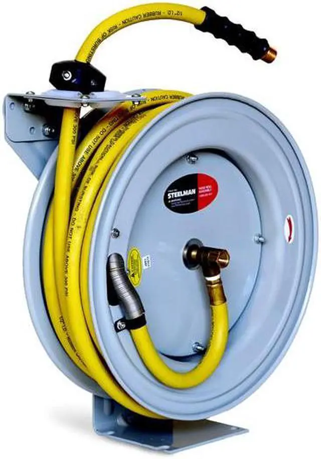 Alt view image 7 of 7 - STEELMAN 96840-IND Enclosed Spring Garden Center Water / Pneumatic Hose Reel