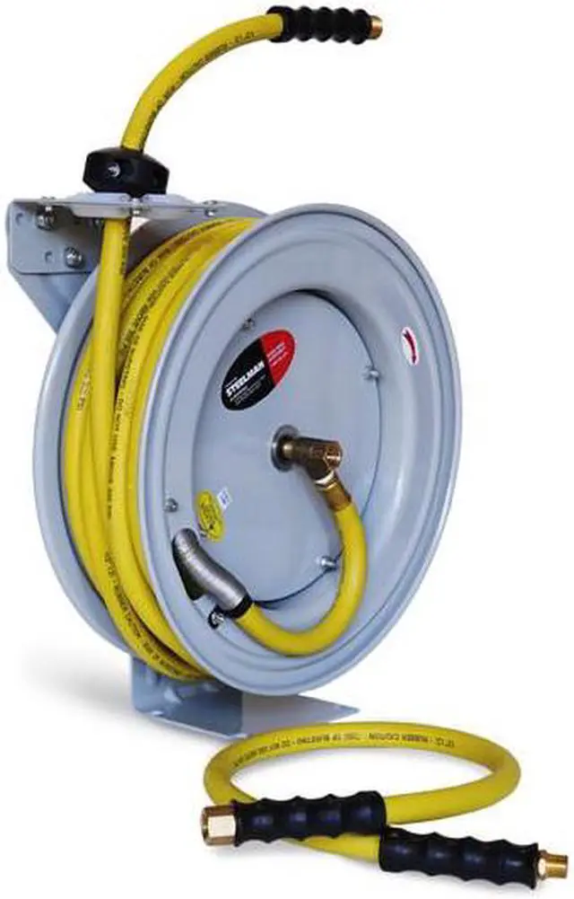 Alt view image 3 of 7 - STEELMAN 96840-IND Enclosed Spring Garden Center Water / Pneumatic Hose Reel
