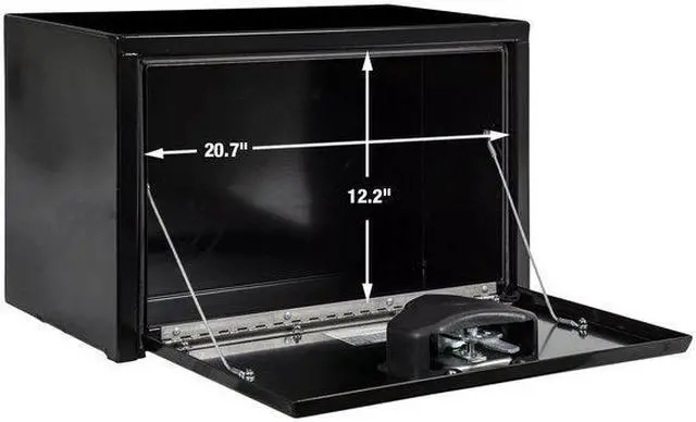 Alt view image 5 of 5 - BUYERS PRODUCTS 1703322 15x13x24 Inch Black Steel Underbody Truck Box with