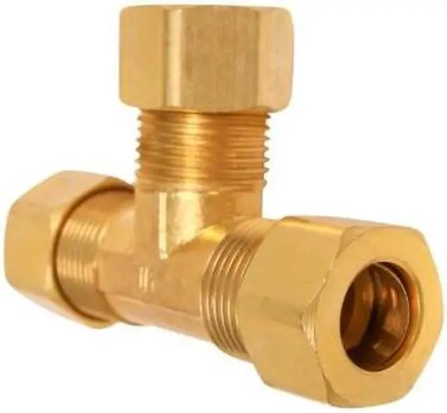 Alt view image 2 of 5 - EVERFLOW C64-12-NL 1/2" O.D. COMP Tee Pipe Fitting; Lead Free Brass