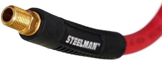 Alt view image 3 of 6 - STEELMAN 98456-IND 24" Rubber Hose Reel Connection Hose with 3/8" NPT Brass