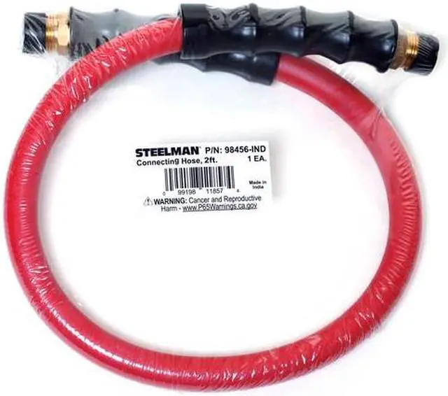 Alt view image 5 of 6 - STEELMAN 98456-IND 24" Rubber Hose Reel Connection Hose with 3/8" NPT Brass