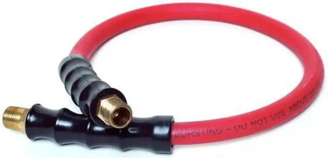 Alt view image 2 of 6 - STEELMAN 98456-IND 24" Rubber Hose Reel Connection Hose with 3/8" NPT Brass