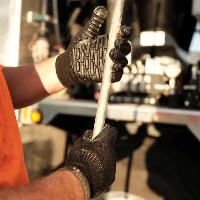 Alt view image 2 of 3 - IMPACTO BLACKMAXXISO50 Coated Gloves, Chloroprene, Blocks, Palm, Not Rated