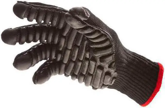 Alt view image 3 of 3 - IMPACTO BLACKMAXXISO50 Coated Gloves, Chloroprene, Blocks, Palm, Not Rated