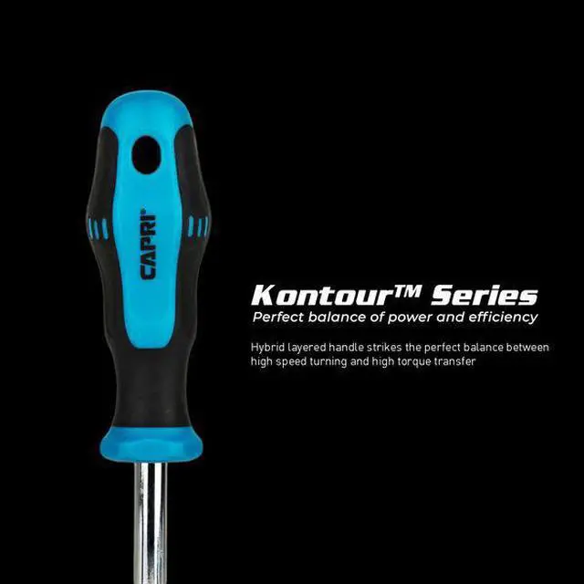 Alt view image 4 of 8 - CAPRI TOOLS 25000-NDS7H3PS Kontour SAE Hollow Shaft Nut Driver Set, 7 pcs