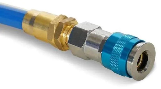 Alt view image 2 of 5 - STEELMAN 50043-WMQ-IND 15-Foot Coiled 3/8" ID Air Hose with Reusable 1/4" NPT