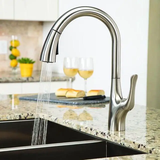 Alt view image 4 of 6 - SPEAKMAN SB-2142-SS Manual, 1 Hole Pull Down Kitchen Faucet