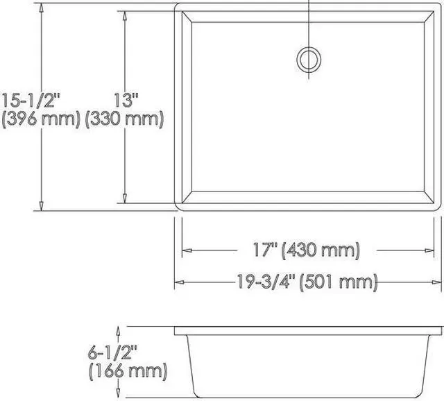 Alt view image 2 of 3 - SPEAKMAN B-1200-E Westmere B-1200 Rectangle Undermount Sink
