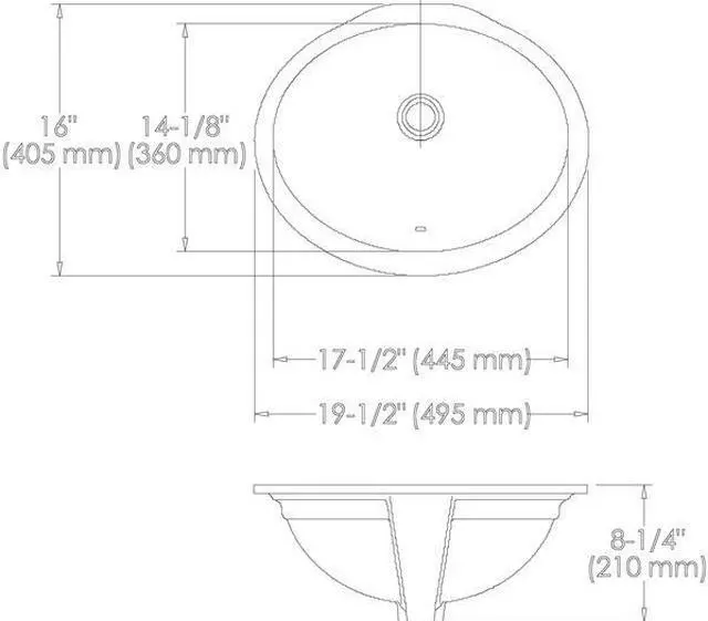 Alt view image 2 of 3 - SPEAKMAN B-1100-E Westmere B-1000 Oval Undermount Sink