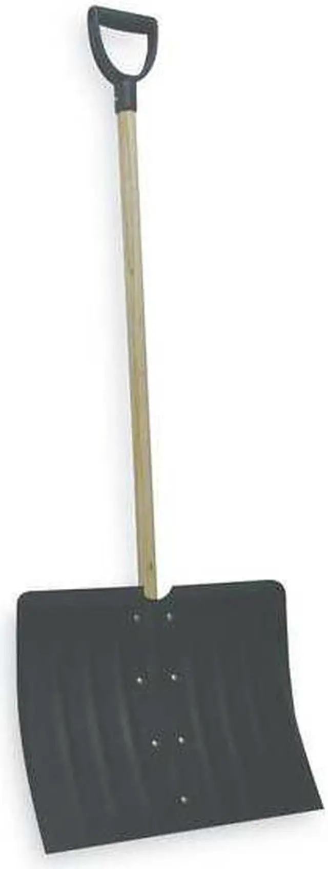 Alt view image 2 of 2 - ZORO SELECT 6YU43 Snow Shovel, 37 in Wood D-Grip Handle, Steel Blade Material,