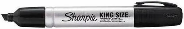 Alt view image 12 of 19 - Sharpie King Size Permanent Marker Chisel Tip Black Dozen (15001A)