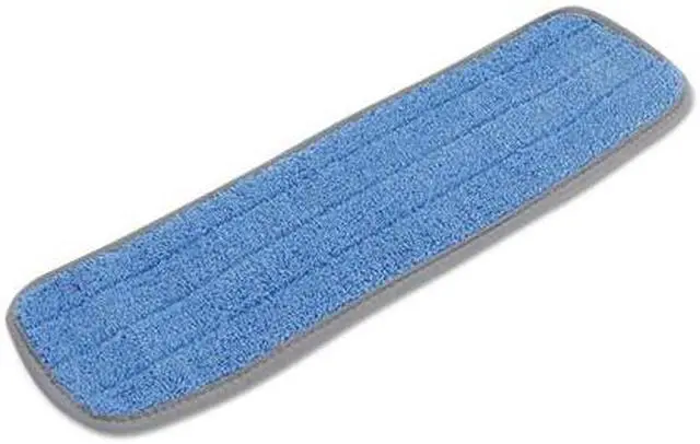 Alt view image 8 of 15 - Boardwalk Microfiber Mop Head Blue 18 x 5 100% Split Microfiber Velcro Backing Dozen MFM185BCFDZ