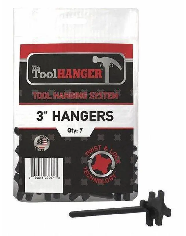 Main image of TOOLHANGER 3007 Tool Hanger,Black,2 lb. Capacity,PK7
