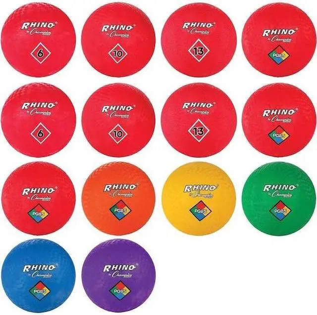 Alt view image 15 of 15 - Champion Sports Playground Ball Set Multi-Size Multi-Color Nylon 14/Set UPGSET1