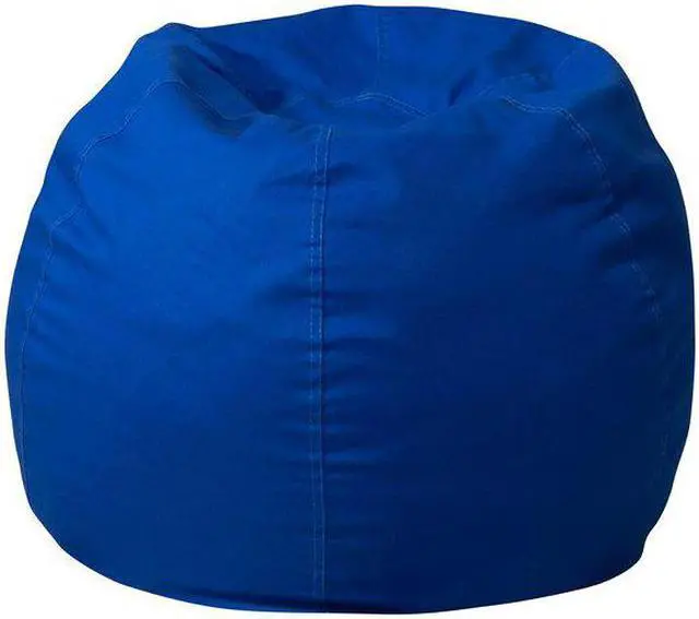 Alt view image 4 of 20 - Small Solid Royal Blue Kids Bean Bag Chair