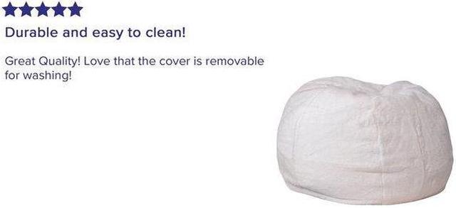 Alt view image 11 of 20 - Small White Furry Kids Bean Bag Chair