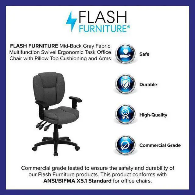 Alt view image 14 of 20 - Mid-Back Black LeatherSoft Executive Swivel Office Chair with Rose Gold Frame and Arms