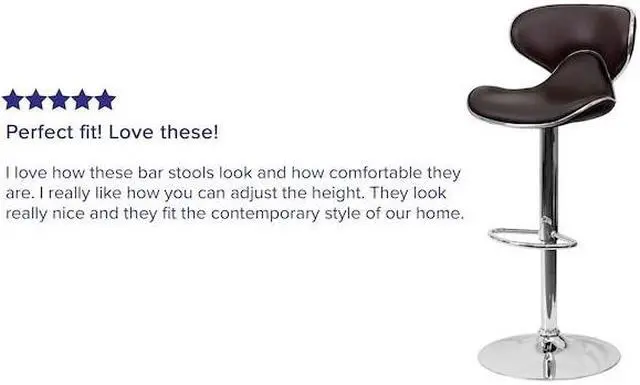 Alt view image 14 of 20 - Contemporary Cozy Mid-Back Brown Vinyl Adjustable Height Barstool with Chrome Base