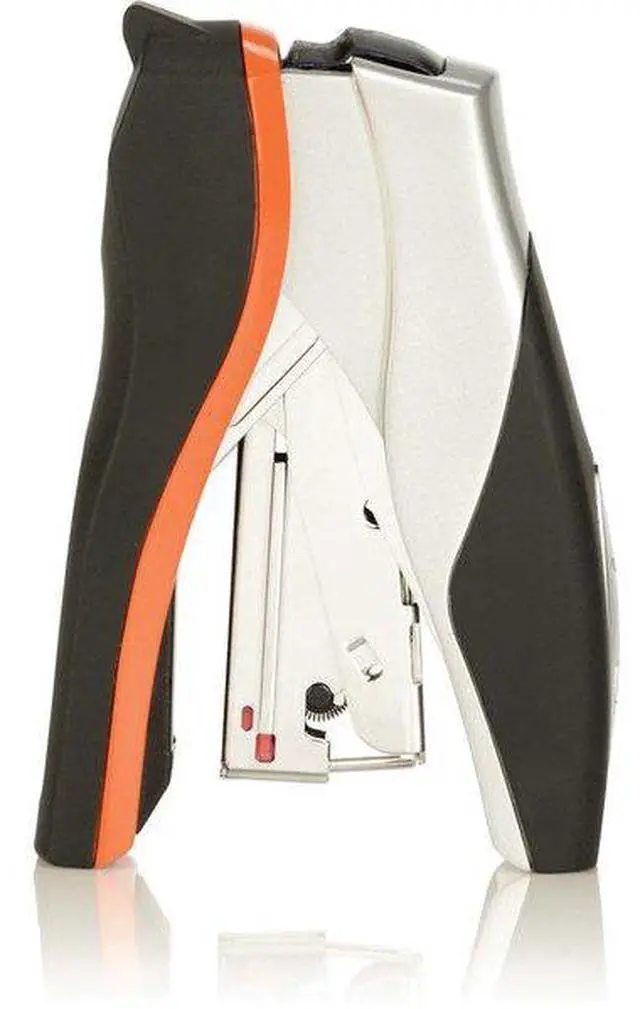 Alt view image 11 of 20 - Swingline Optima 40 Compact Stapler Half Strip 40-Sheet Capacity Black/Silver/Orange 87842