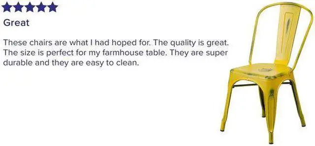 Alt view image 8 of 19 - Commercial Grade Distressed Yellow Metal Indoor-Outdoor Stackable Chair