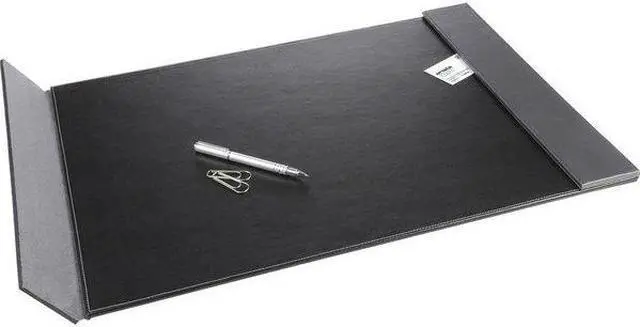 Alt view image 6 of 9 - Artistic Monticello Desk Pad with Fold-Out Sides 24 x 14 Black 5240BG