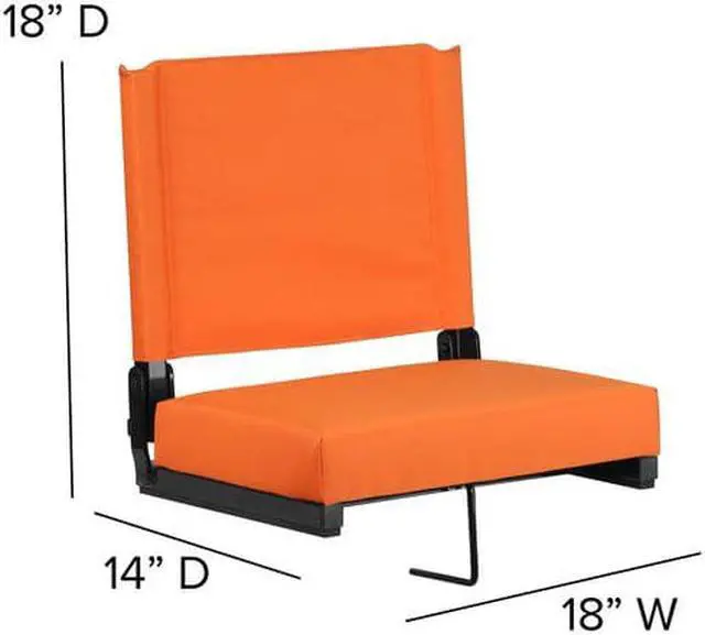 Alt view image 8 of 20 - Grandstand Comfort Seats by Flash with Ultra-Padded Seat in Orange