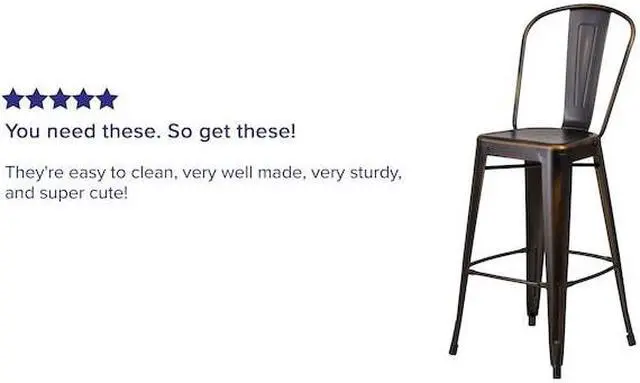 Alt view image 13 of 14 - Flash Furniture Commercial Grade 30" High Distressed Copper Metal Indoor-Outdoor Barstool with Back 4 Pack (4ET353430COP)