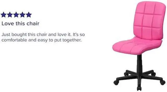 Alt view image 16 of 20 - Mid-Back Pink Quilted Vinyl Swivel Task Chair