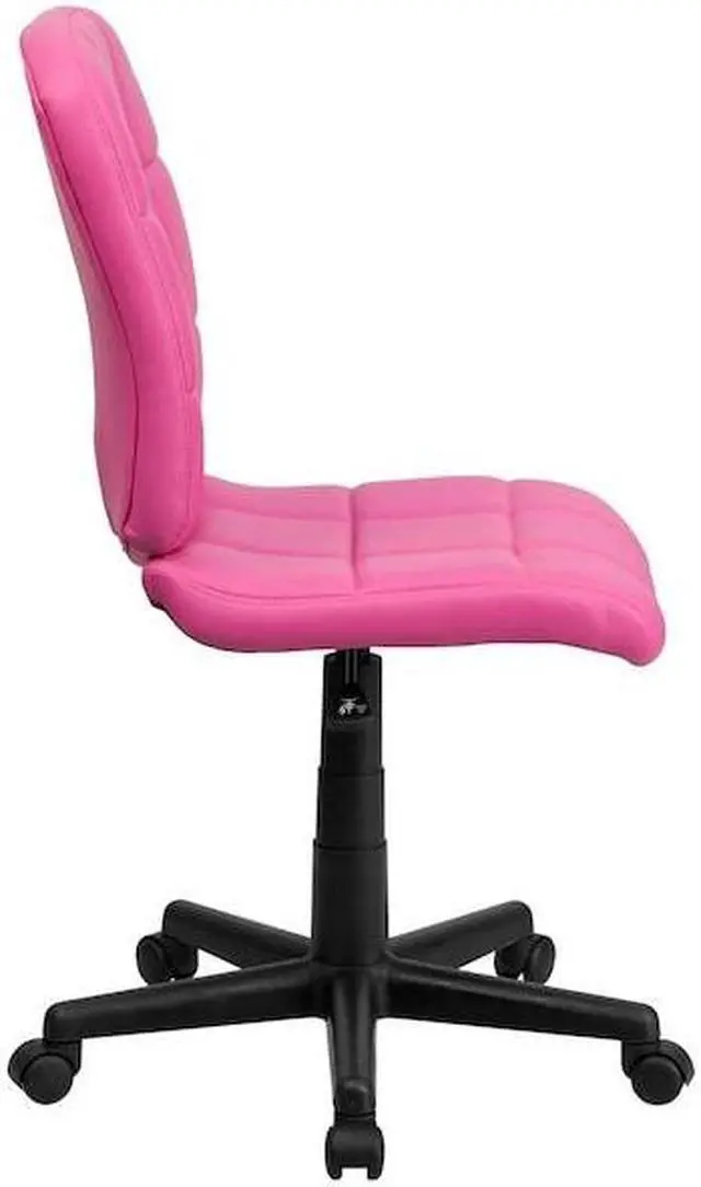 Alt view image 17 of 20 - Mid-Back Pink Quilted Vinyl Swivel Task Chair