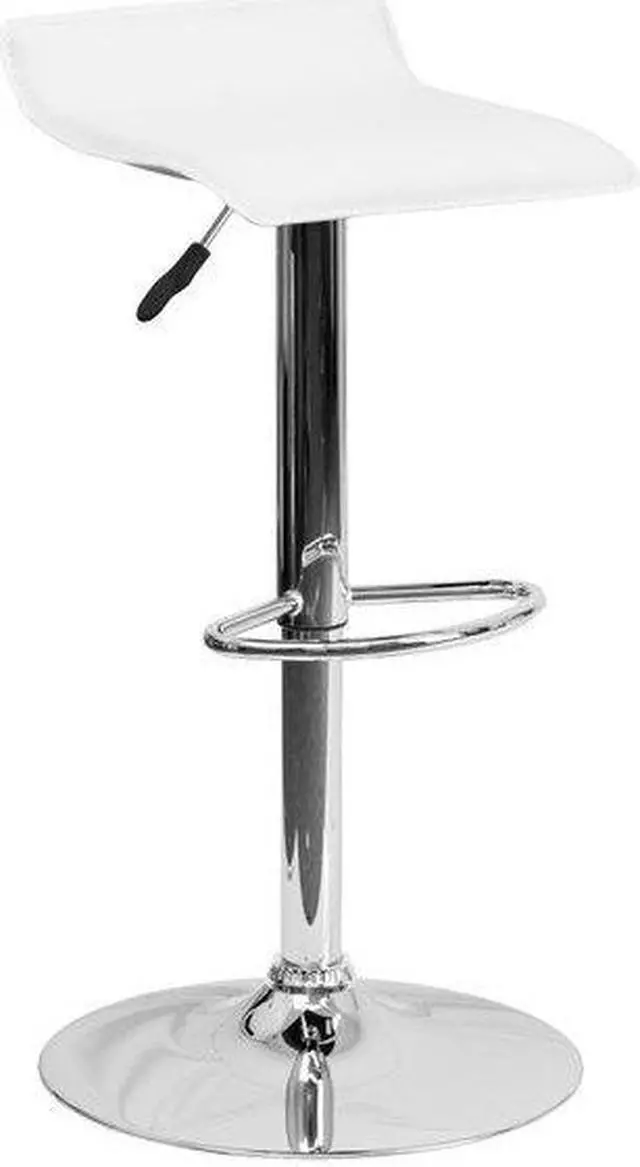 Alt view image 7 of 8 - FLASH FURNITURE 2-DS-801-CONT-WH-GG White Vinyl Barstool