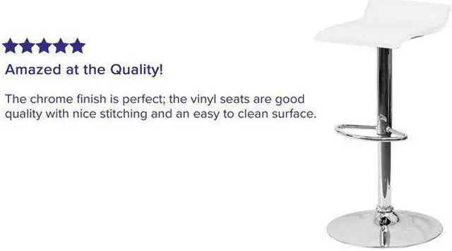 Alt view image 6 of 8 - FLASH FURNITURE 2-DS-801-CONT-WH-GG White Vinyl Barstool