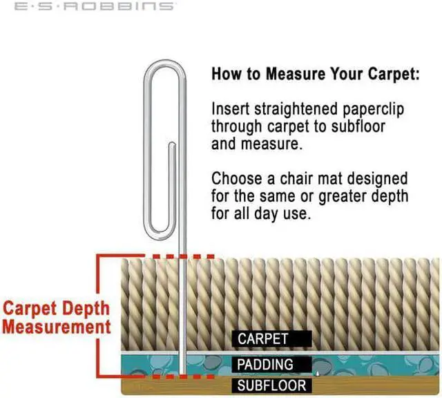 Alt view image 2 of 15 - ES Robbins 120123 AnchorBar Task Series Value Chair Mat for Carpet- Lip- 45w x 53l- Clear
