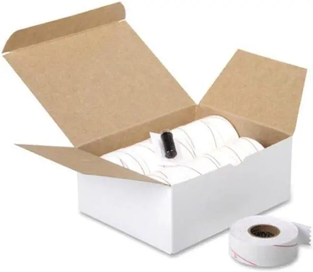 Alt view image 6 of 7 - Garvey One-Line Pricemarker Labels 7/16 x 13/16 White 1200/Roll 16 Rolls/Box