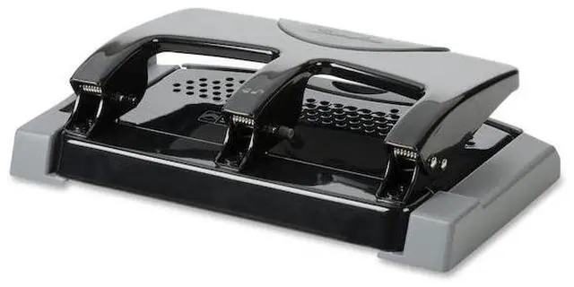 Alt view image 17 of 20 - Swingline 45-Sheet SmartTouch Three-Hole Punch 9/32" Holes Black/Gray 74136