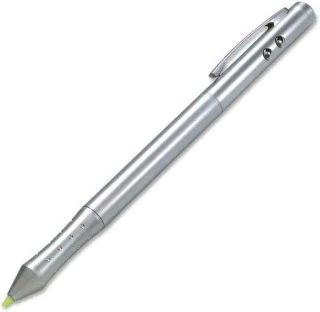 Alt view image 11 of 15 - Quartet MP-2800Q 4-Function Executive Laser Pointer, Class 2, PDA Stylus, Pen, LED Light, Silver